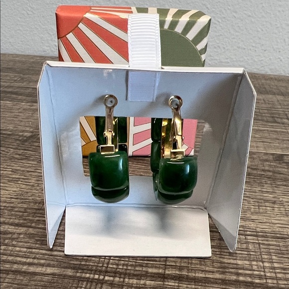 Piper K | Dark Green Earrings - Picture 6 of 6